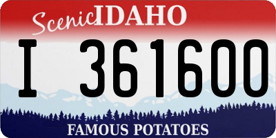 ID license plate I361600