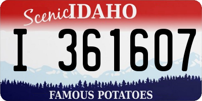 ID license plate I361607