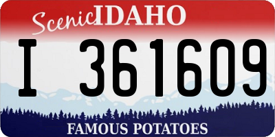 ID license plate I361609