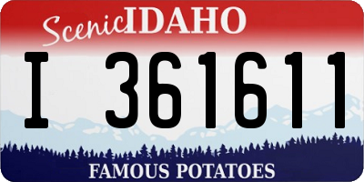 ID license plate I361611