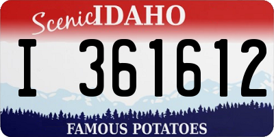 ID license plate I361612