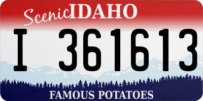 ID license plate I361613