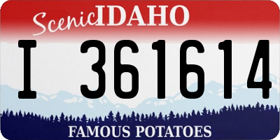 ID license plate I361614