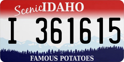 ID license plate I361615