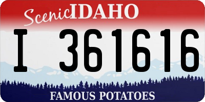 ID license plate I361616