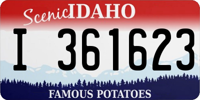 ID license plate I361623