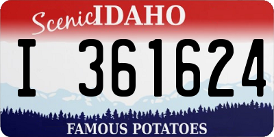 ID license plate I361624