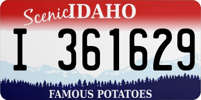 ID license plate I361629