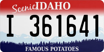 ID license plate I361641