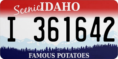 ID license plate I361642