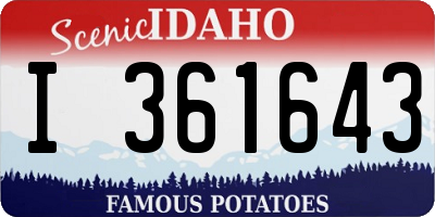 ID license plate I361643