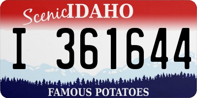 ID license plate I361644