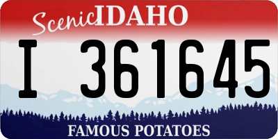 ID license plate I361645