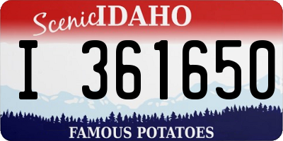 ID license plate I361650