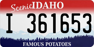 ID license plate I361653