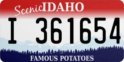 ID license plate I361654