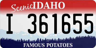 ID license plate I361655