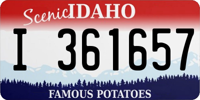 ID license plate I361657