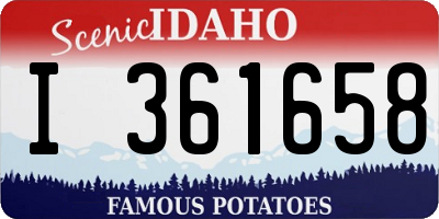 ID license plate I361658