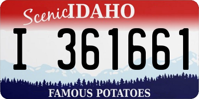 ID license plate I361661
