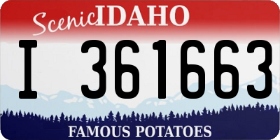 ID license plate I361663