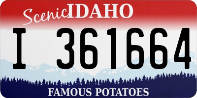 ID license plate I361664