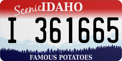 ID license plate I361665