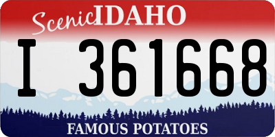 ID license plate I361668