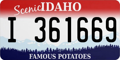 ID license plate I361669
