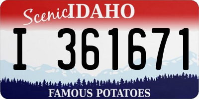 ID license plate I361671