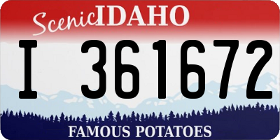 ID license plate I361672
