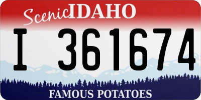 ID license plate I361674