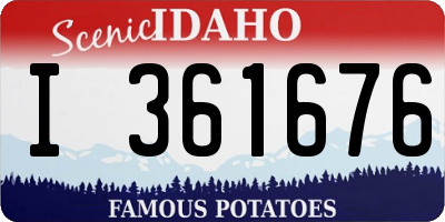 ID license plate I361676