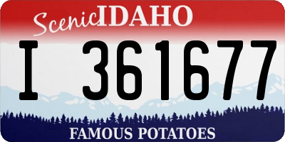 ID license plate I361677