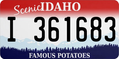 ID license plate I361683