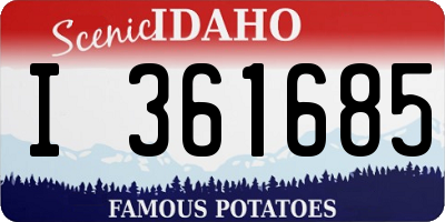 ID license plate I361685