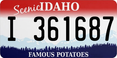 ID license plate I361687