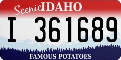 ID license plate I361689