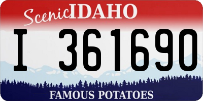 ID license plate I361690