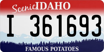 ID license plate I361693