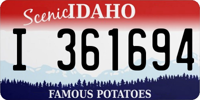 ID license plate I361694
