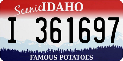 ID license plate I361697