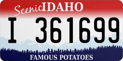 ID license plate I361699