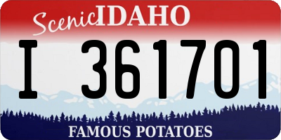 ID license plate I361701