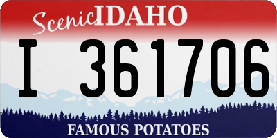 ID license plate I361706