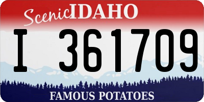 ID license plate I361709