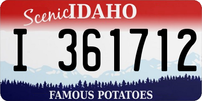 ID license plate I361712