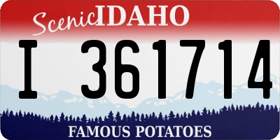 ID license plate I361714