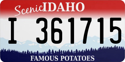 ID license plate I361715