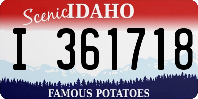 ID license plate I361718